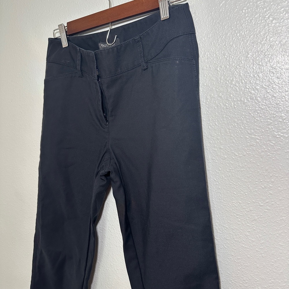 White House Black Market Slim Ankle Pants Black Size 4R Dress Trousers